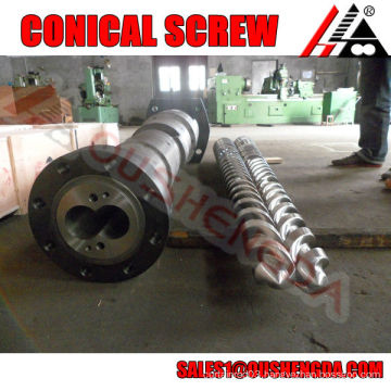 upvc profile extrusion wear resistance conical screw cylinder